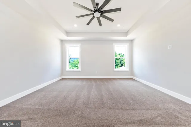 an empty room that has a window