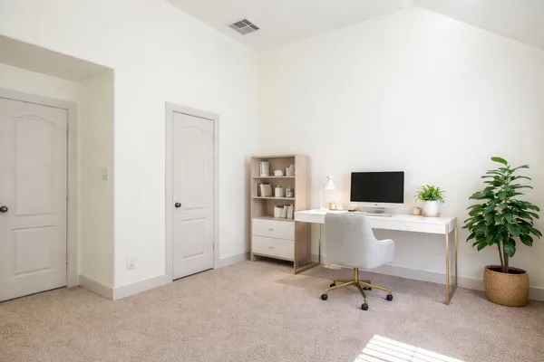 a view of a room with window