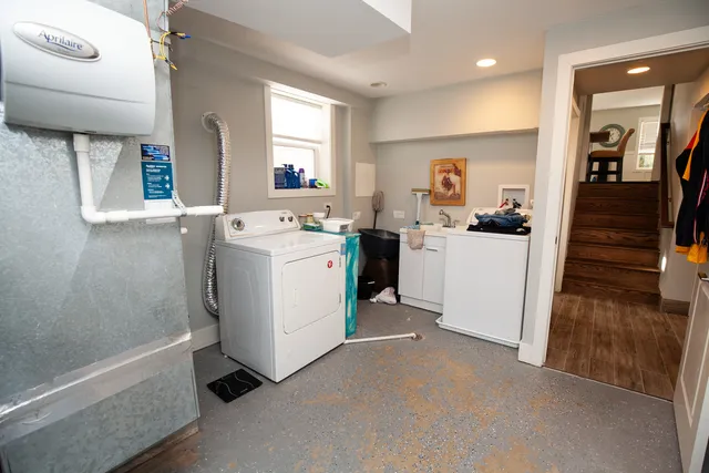 a room with storage and utility