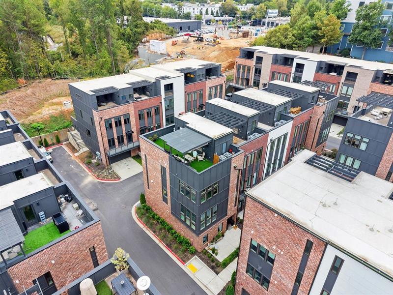 1256 Chelsea Circle Northwest Atlanta, GA 30318 - Photo 47 of 52 an aerial view of a brick house with outdoor seating