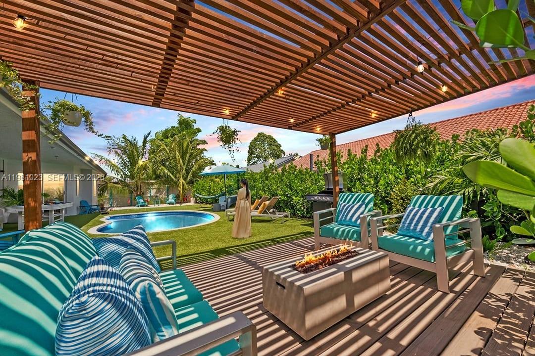 14481 Southwest 161 Street Miami, FL 33177 - Photo 6 of 24 a view of swimming pool with outdoor seating