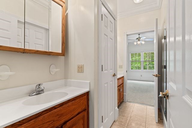 1190 Maple Grove Road Morganton, GA 30560 - Photo 59 of 96 a bathroom with a granite countertop sink and a mirror