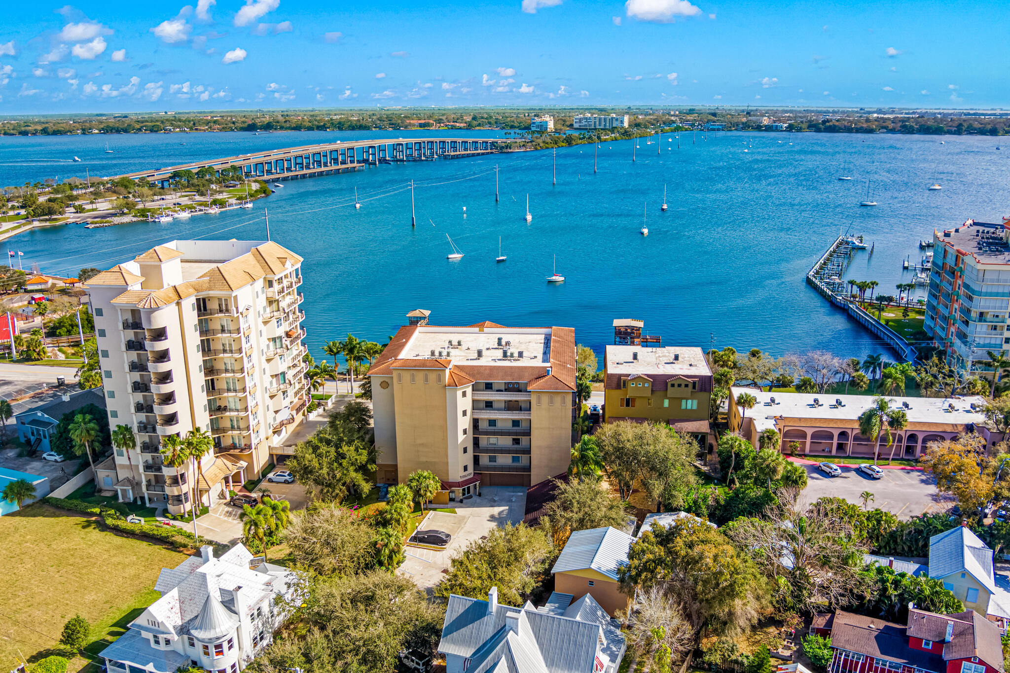29 Riverside Drive, Unit 401 Cocoa, FL 32922 - Photo 3 of 41 a view of a city with an ocean view