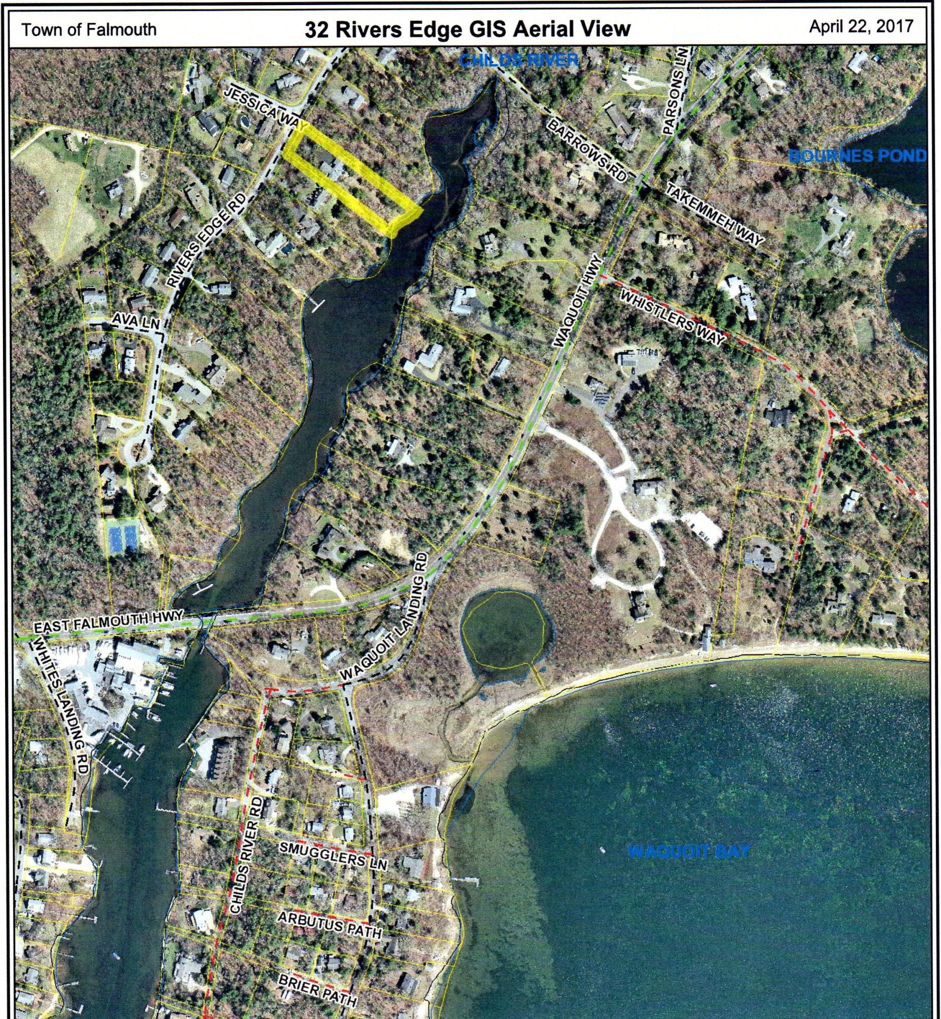 32 Rivers Edge Road East Falmouth, MA 02536 - Photo 29 of 30 Town GIS Aerial Map