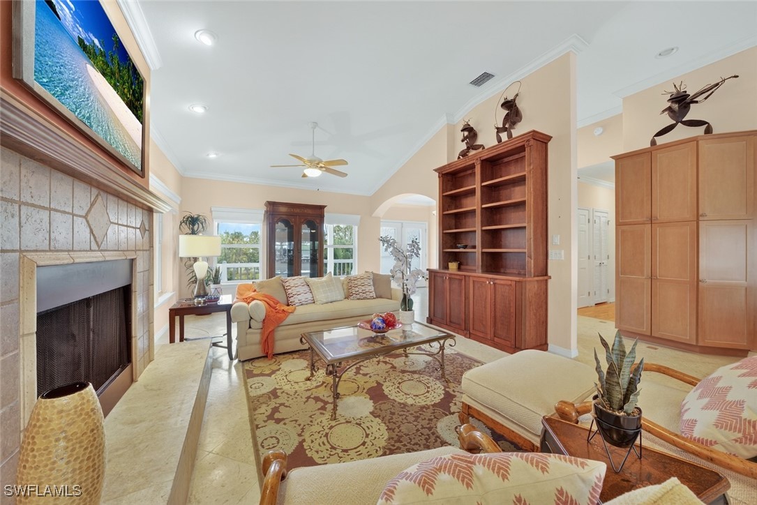 6120 Henderson Road Sanibel, FL 33957 - Photo 9 of 50 a living room with furniture fireplace and window