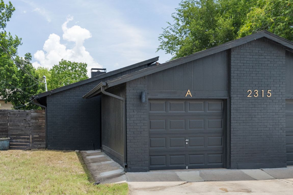a backyard of a house