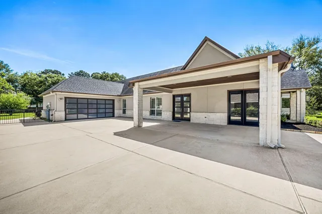 front view of a house with a garage