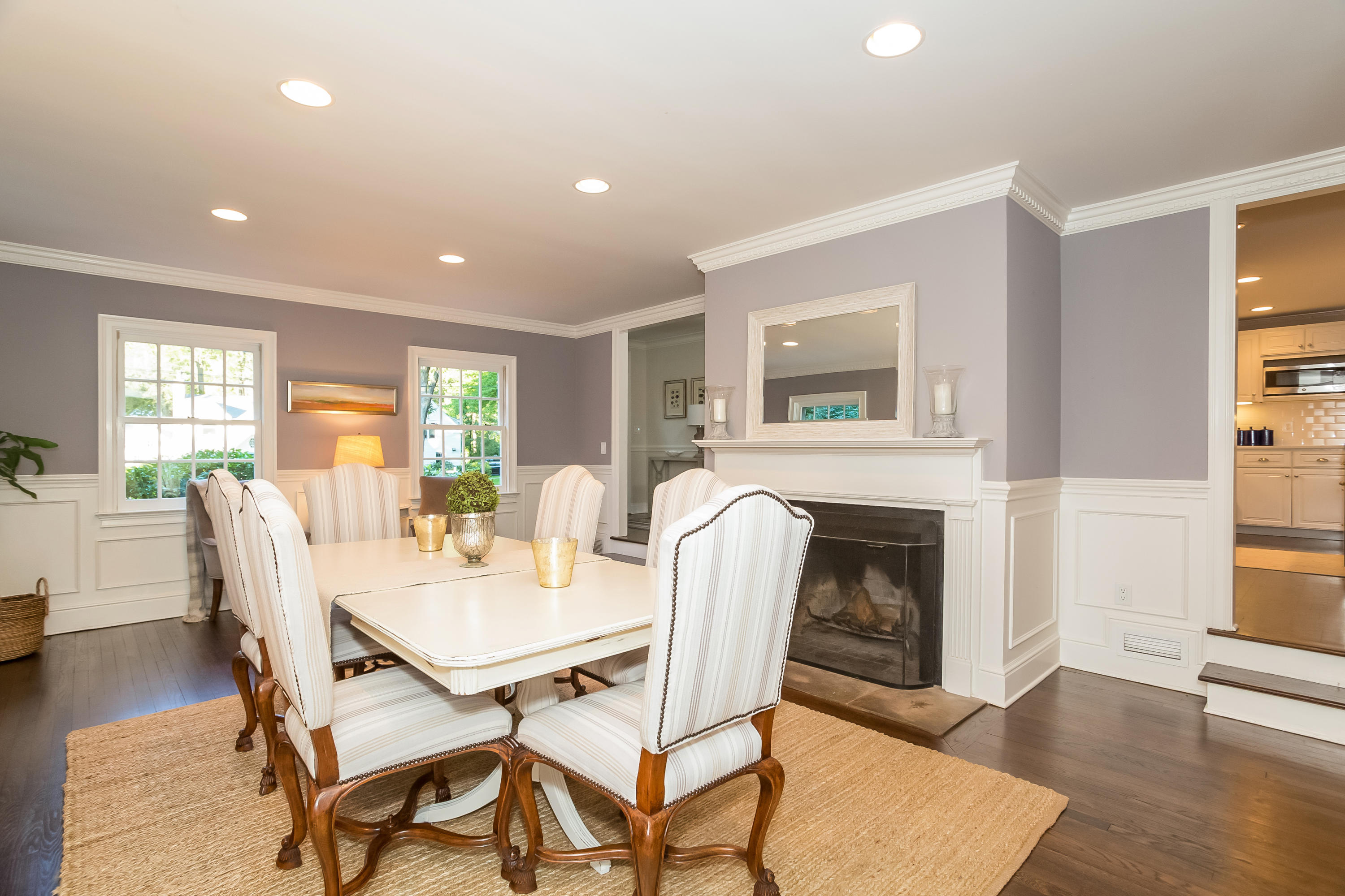 23 Rocaton Road Darien, CT 06820 - Photo 4 of 36 a view of a dining room with furniture window and wooden floor