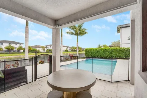 a view of a porch with furniture