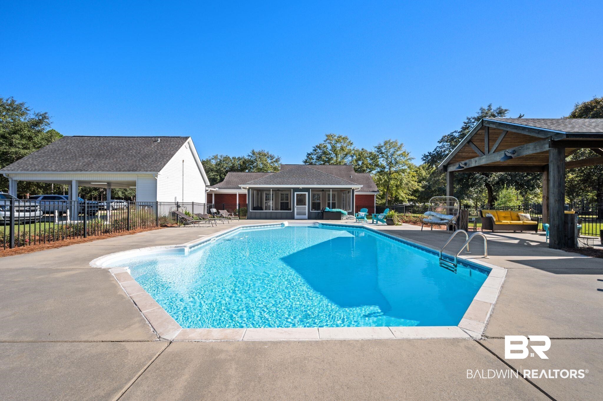 38211-d) V R Byrd Road Bay Minette, AL 36507 - Photo 36 of 58 View of swimming pool with a gazebo, a patio area, and a sunroom