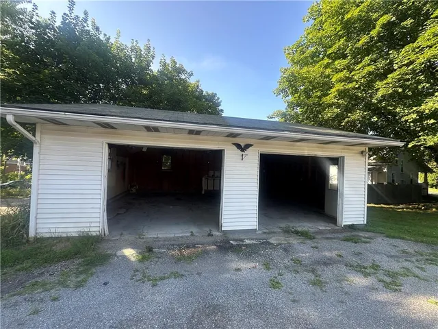 a view of a car garage