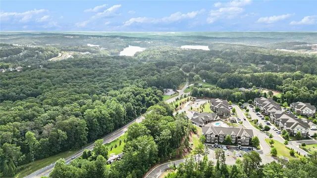 a view of a lake and mountain