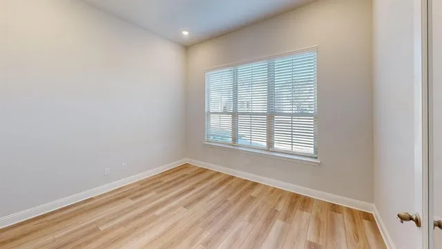 an empty room with a window