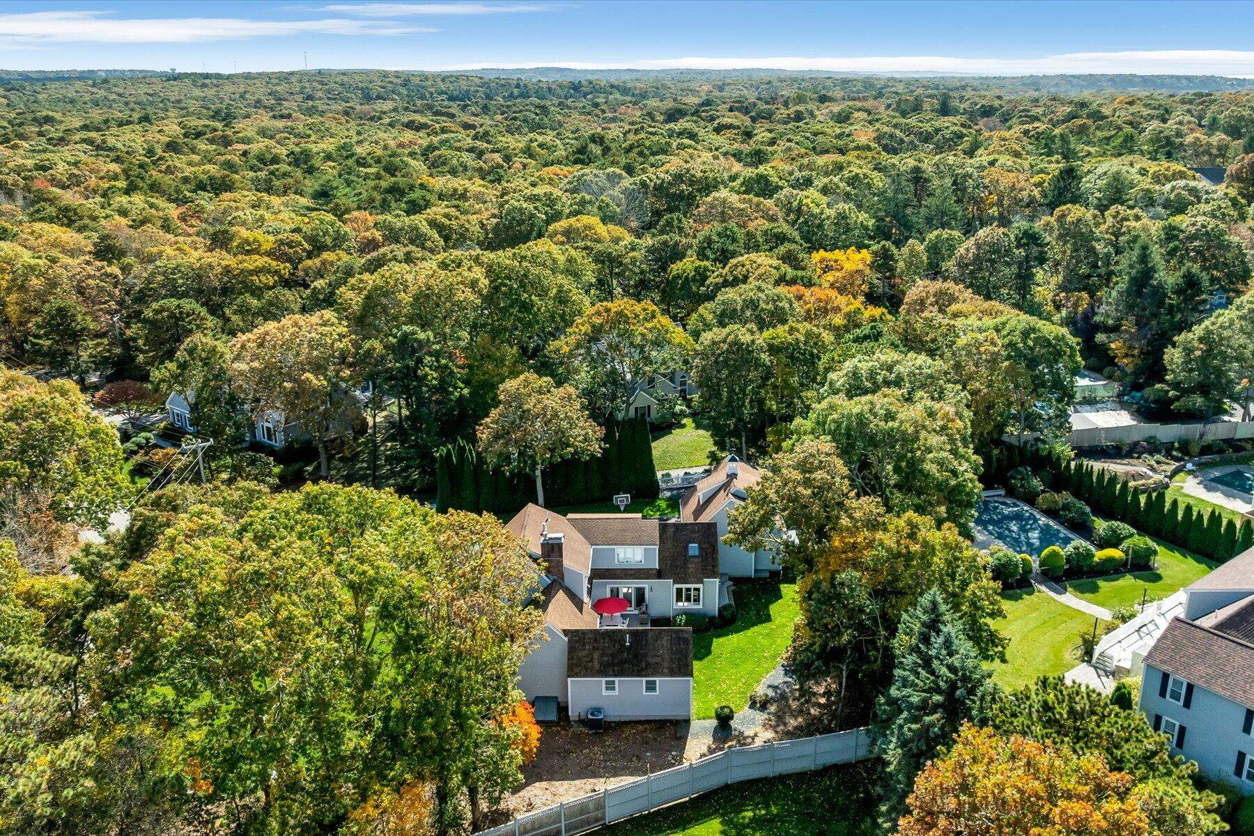 14 Ryder Road North Falmouth, MA 02556 - Photo 75 of 85 an aerial view of a houses with a yard