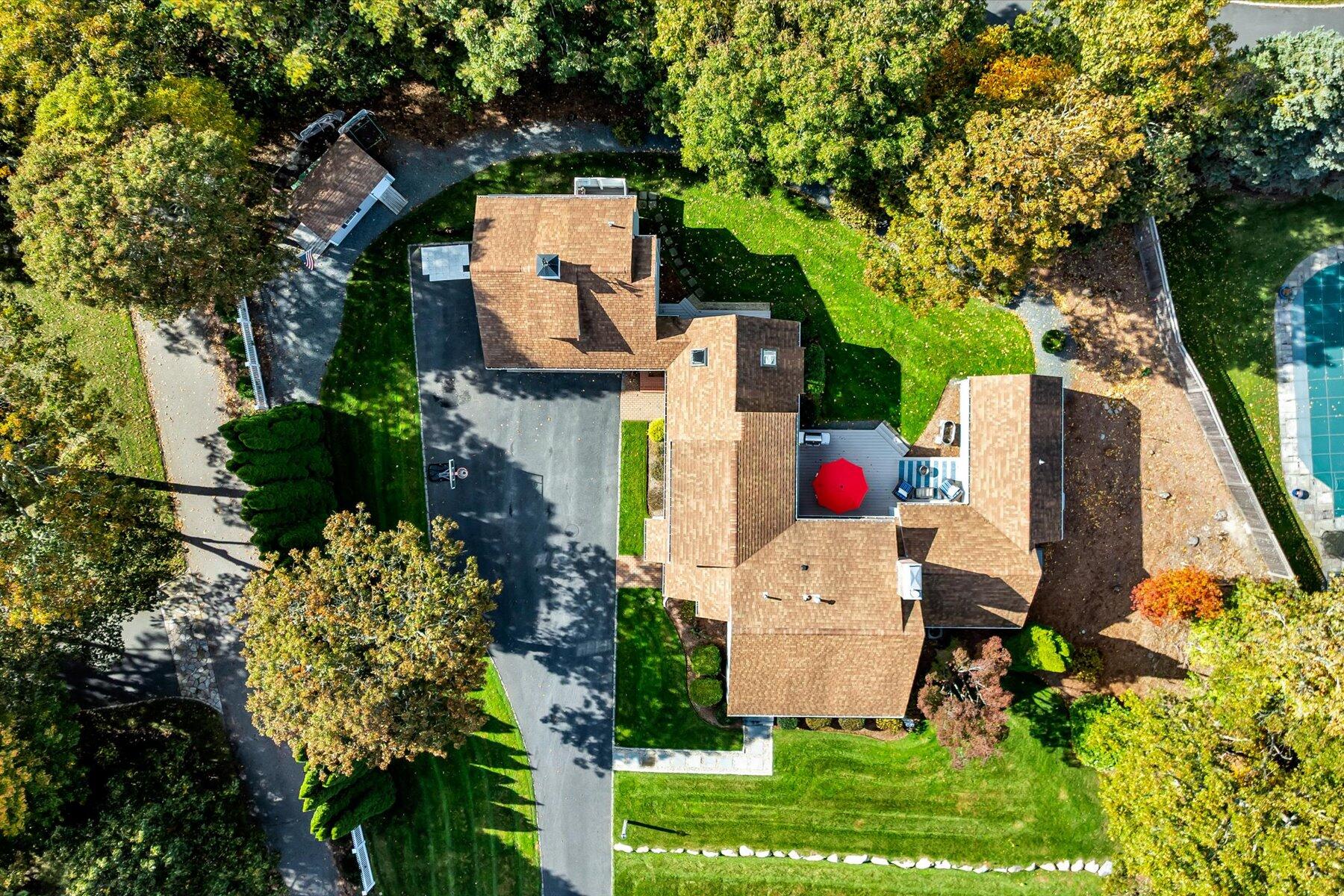 14 Ryder Road North Falmouth, MA 02556 - Photo 79 of 85 an aerial view of house with yard and large trees