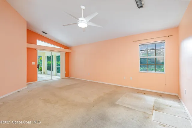 a view of an empty room