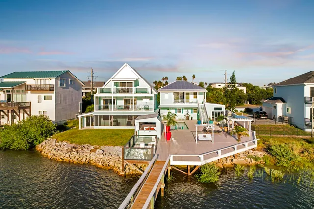 a view of a balcony with city view