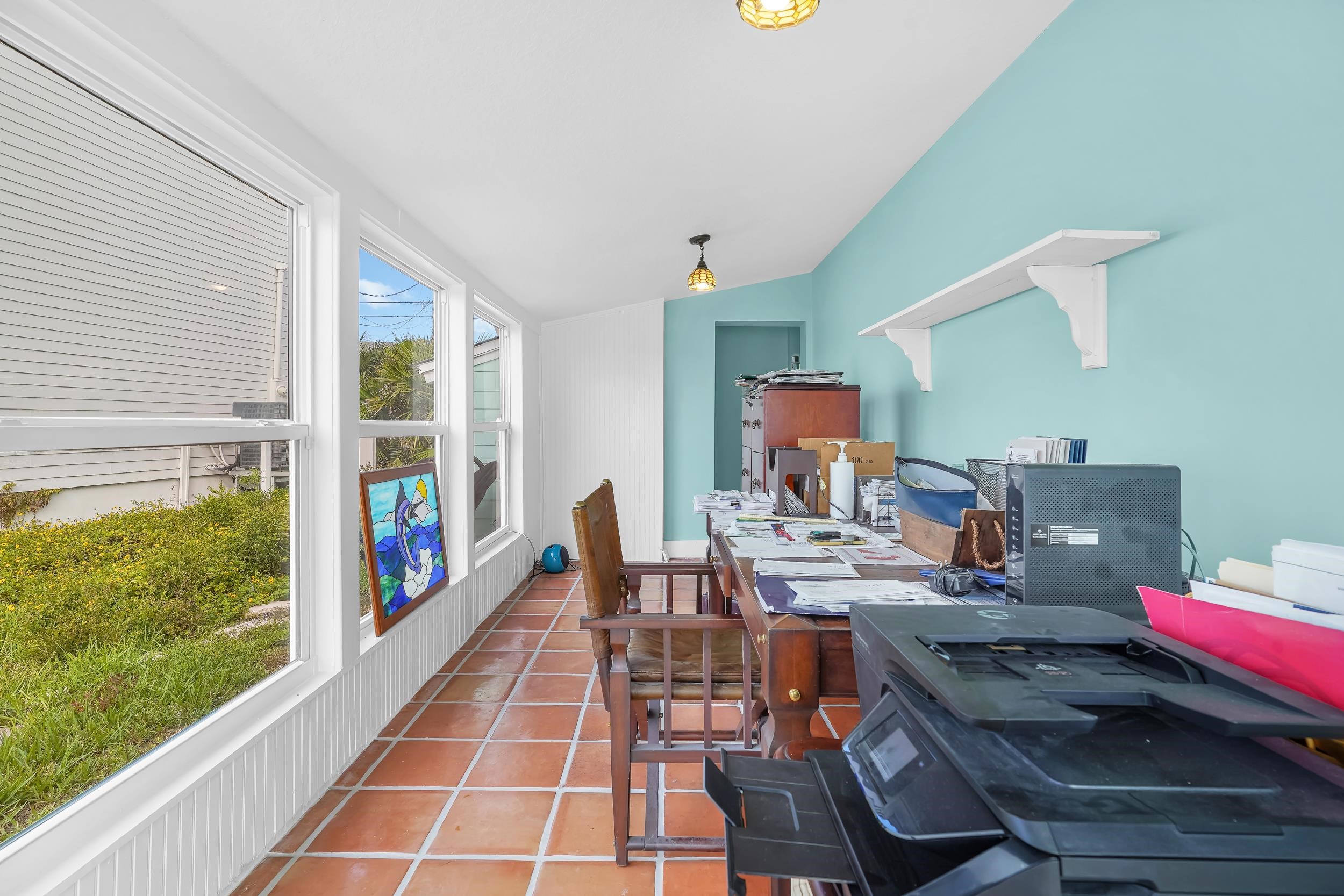 7337 A1A South St. Augustine, FL 32080 - Photo 82 of 100 Tiled office space with vaulted ceiling