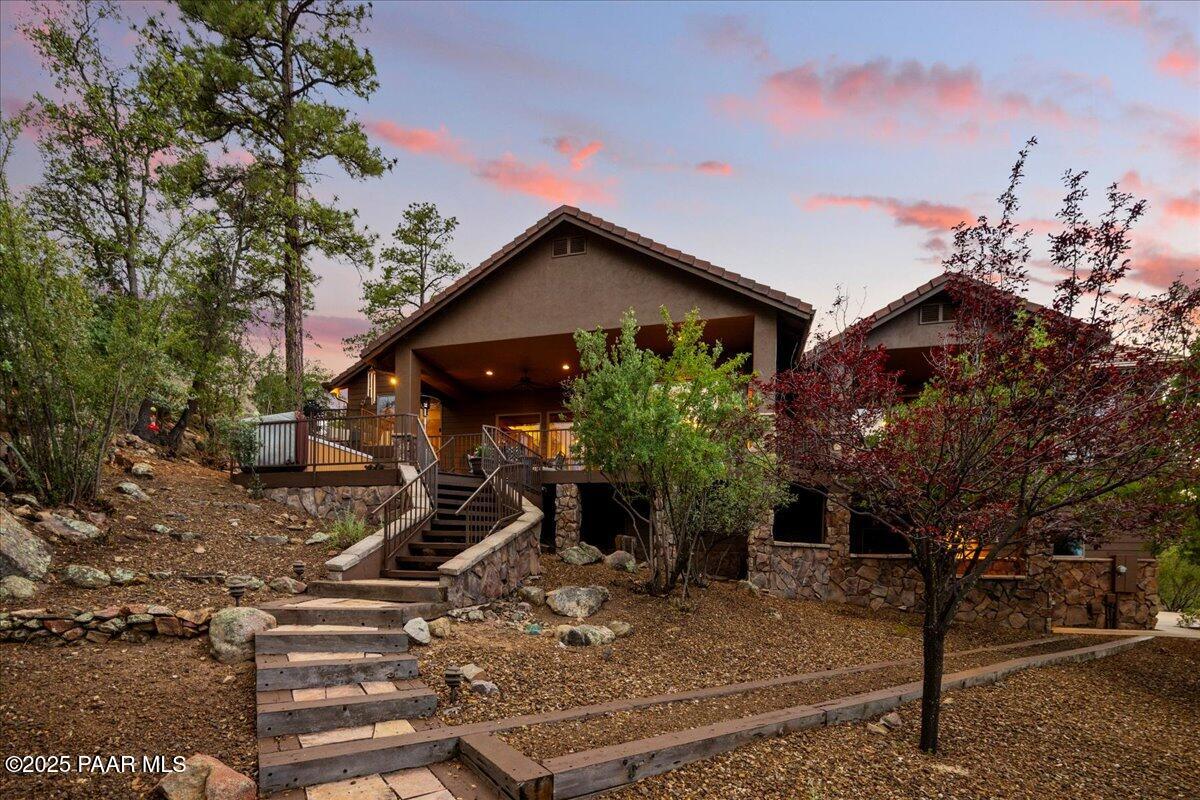 1741 Conifer Ridge Lane Prescott, AZ 86303 - Photo 65 of 78 a view of a house with a yard