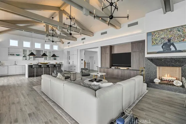 a bedroom with a bed and a table