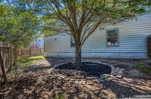 a backyard of a house