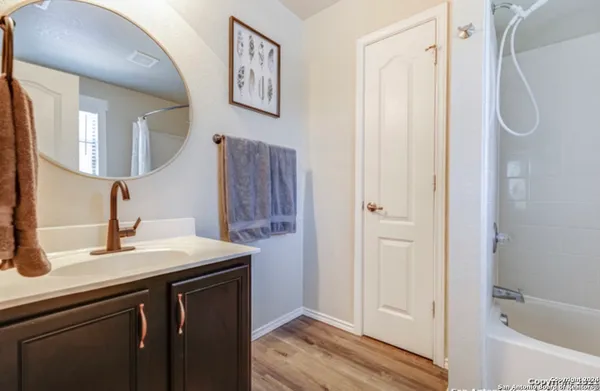 a sink with a mirror