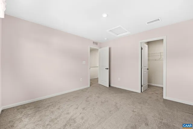 an empty room with an entryway