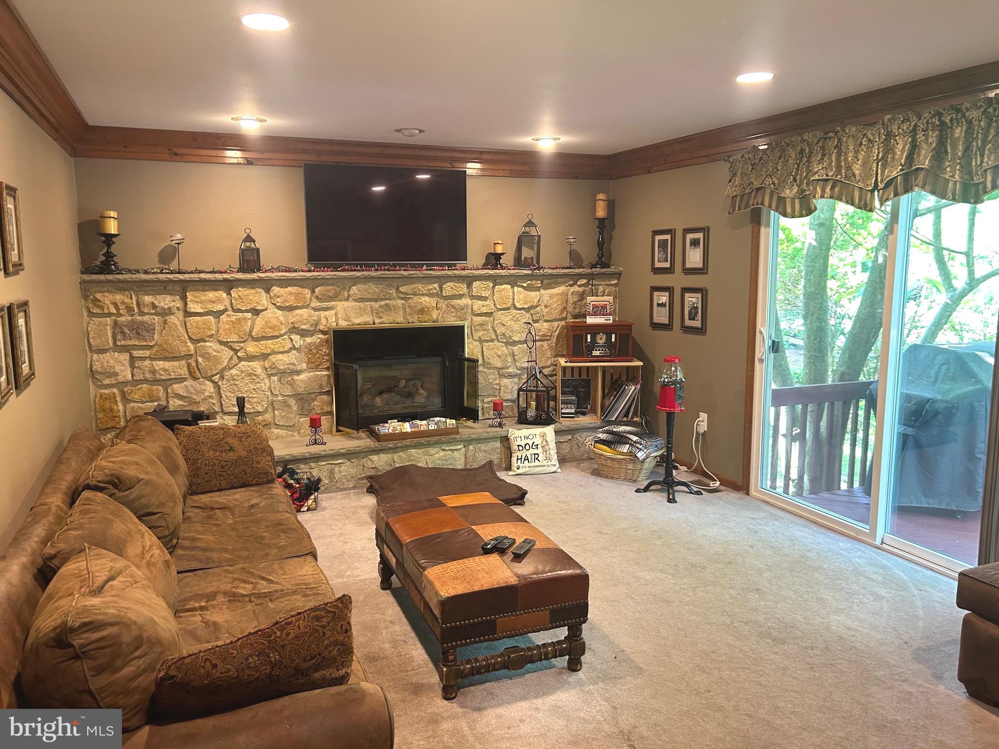 1008 Lincoln Avenue Springfield, PA 19064 - Photo 30 of 53 a living room with furniture and a fireplace