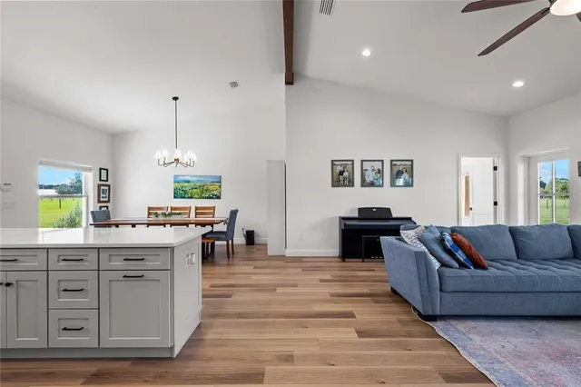 a kitchen with a stove and a microwave