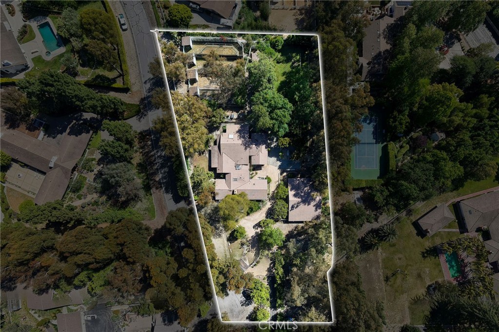 14 Johns Canyon Road Rolling Hills, CA 90274 - Photo 2 of 45 an aerial view of residential house with outdoor space