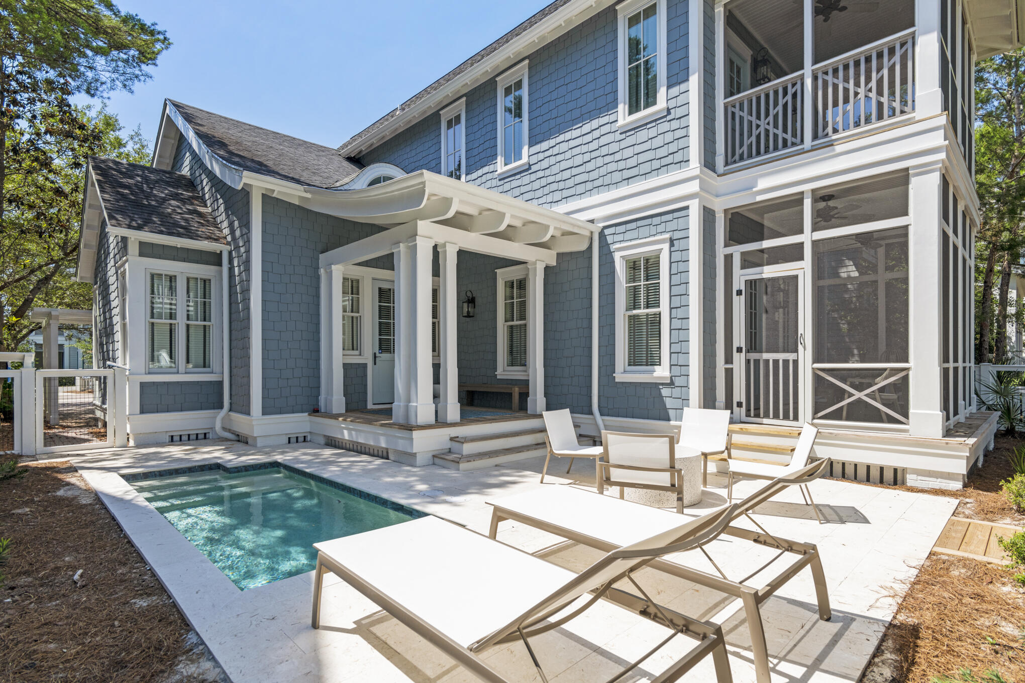 front view of house with a patio