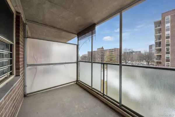 a view of a balcony