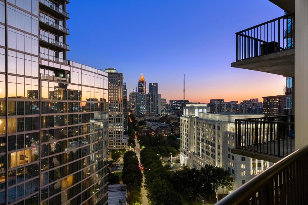1080 Peachtree Street Northeast, Unit 1906 Atlanta, GA 30309 - Photo 16 of 46 a view of a balcony with city view