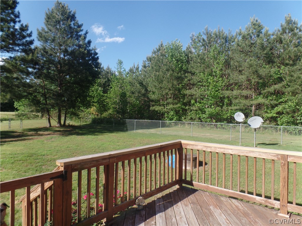 11108 Hitchcock Road Disputanta, VA 23842 - Photo 14 of 19 Large Rear deck with Gate