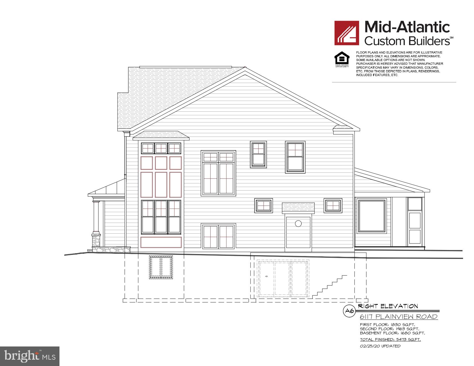 6117 Plainview Road Bethesda, MD 20817 - Photo 3 of 19 Right Side Elevation