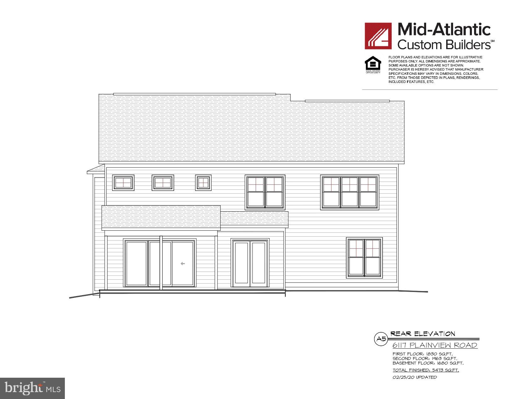 6117 Plainview Road Bethesda, MD 20817 - Photo 4 of 19 Rear Elevation