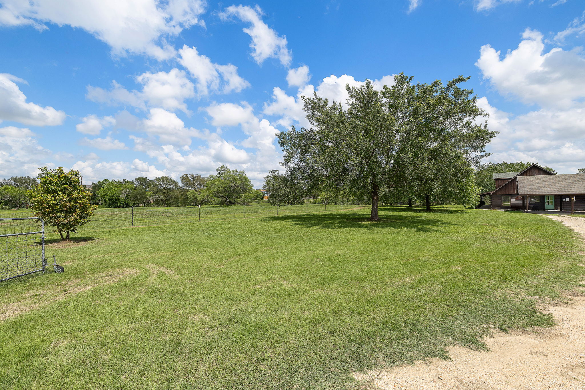 571 Balch Road Elgin, TX 78621 - Photo 29 of 33 Expansive grassy grounds featuring mature trees and a gravel drive