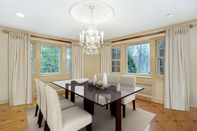 65 Nursery Road New Canaan, CT 06840 - Photo 11 of 37 a view of a dining room with furniture window and outside view