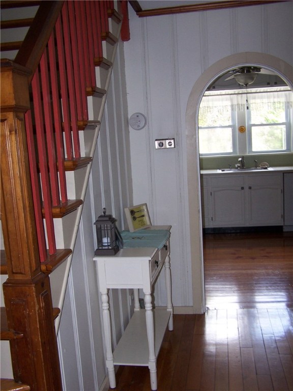 4 Diamond Hill Road Hopkinton, RI 02808 - Photo 21 of 40 looking into the kitchen from front door entry...stairs up to the left, living room to the right...