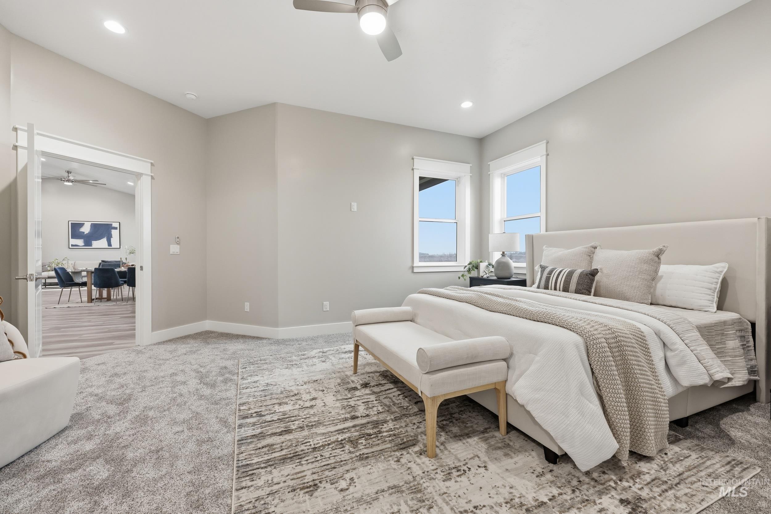 9264 Basin Kid Court Middleton, ID 83644 - Photo 25 of 50 Carpeted bedroom featuring recessed lighting and a ceiling fan