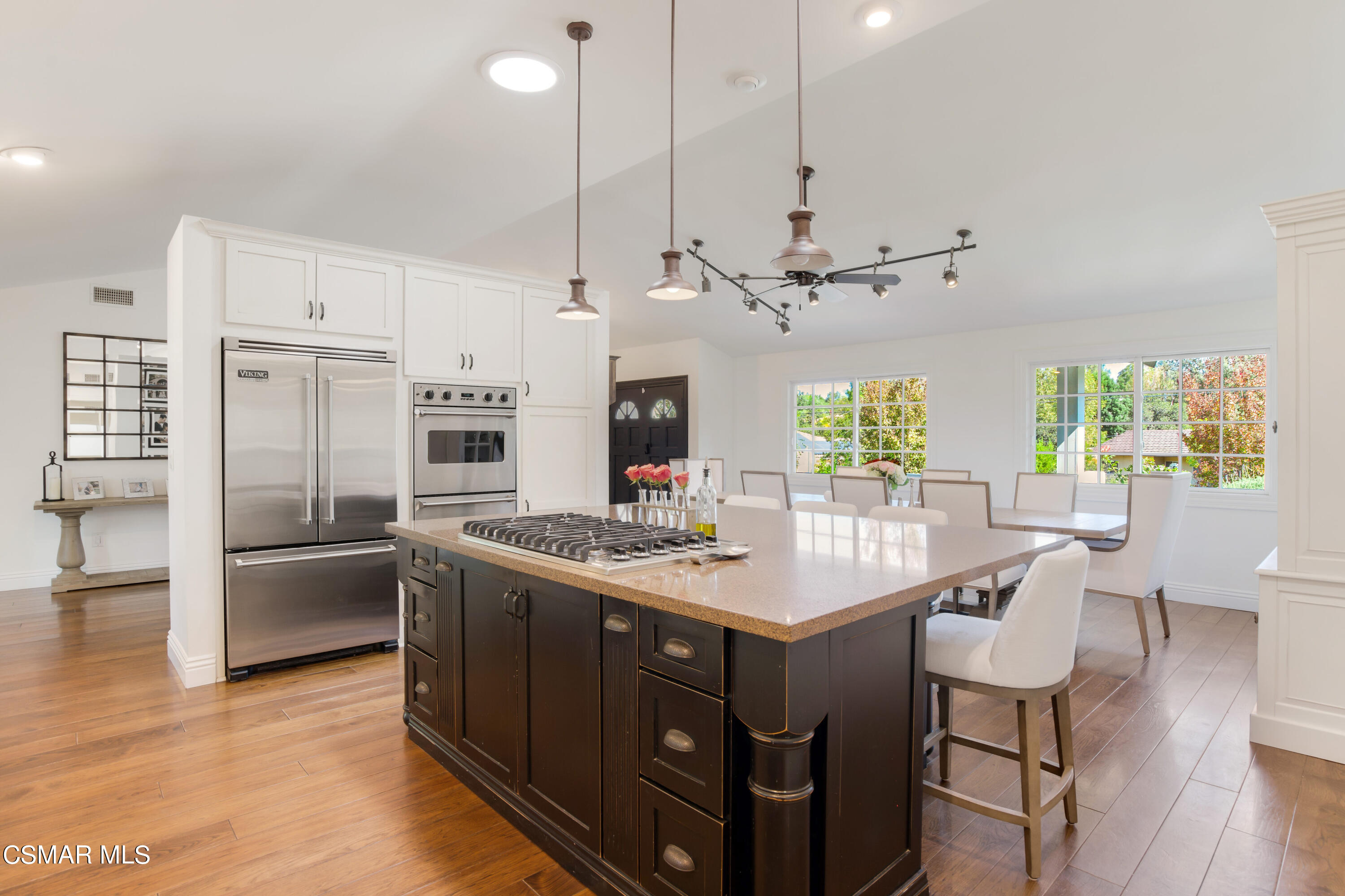 888 Rancho Road Thousand Oaks, CA 91362 - Photo 11 of 44 a kitchen with stainless steel appliances granite countertop a sink a stove and a refrigerator