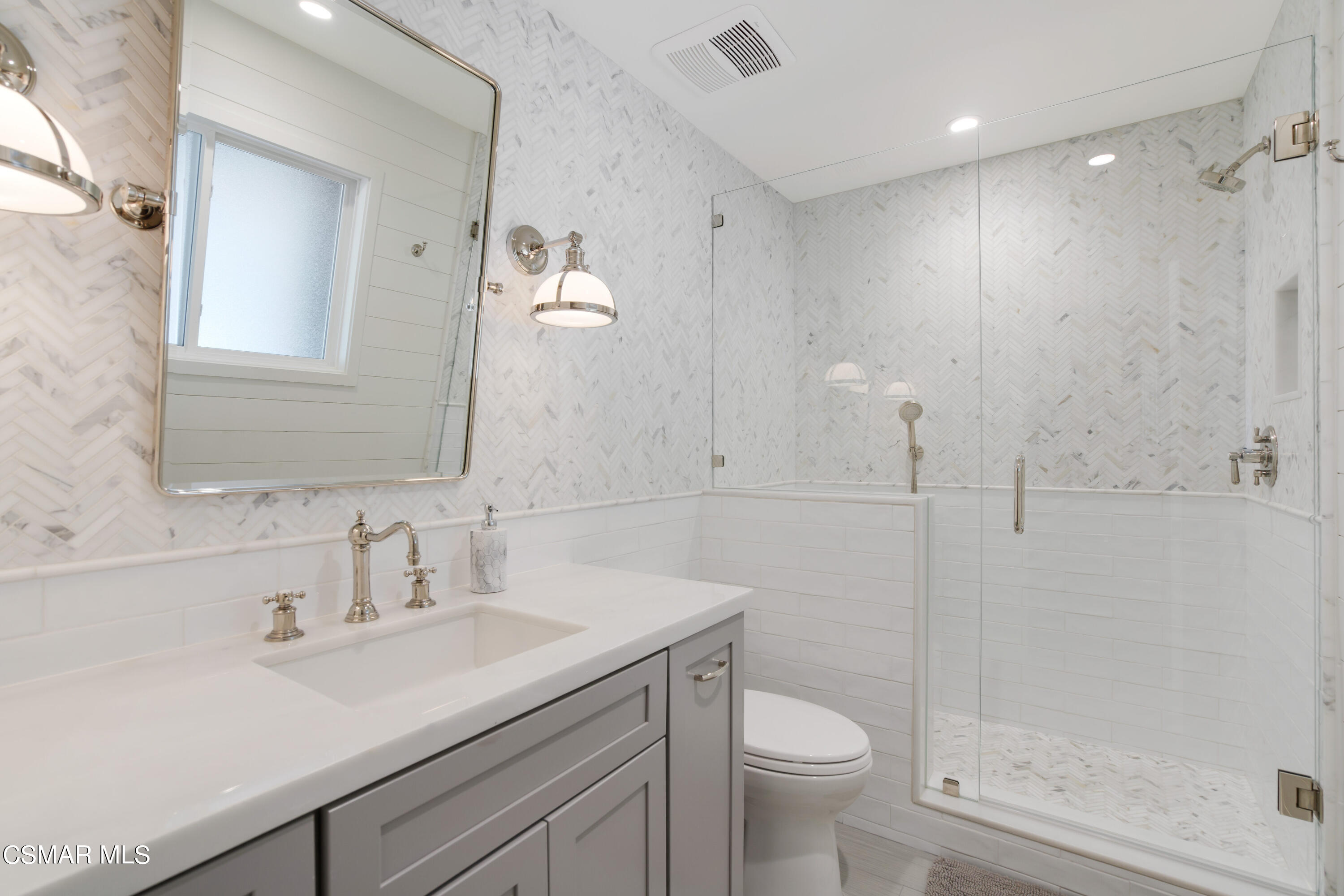 888 Rancho Road Thousand Oaks, CA 91362 - Photo 26 of 44 a bathroom with a sink a toilet and shower