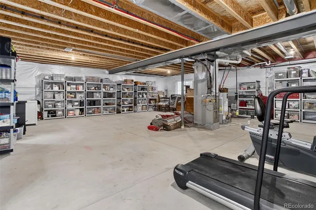 a view of a gym with equipment