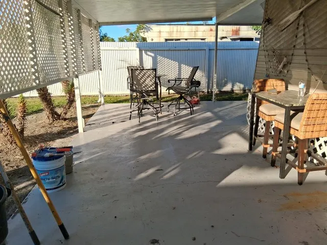 a view of outdoor space with seating