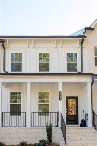 front view of a house with a porch