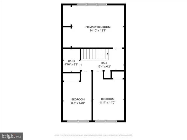 a picture of a bench in a white building