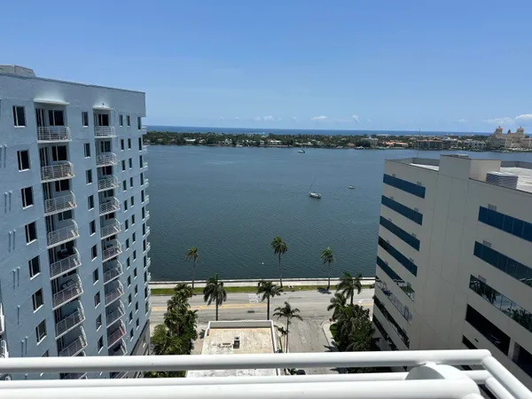 a view of balcony with city view