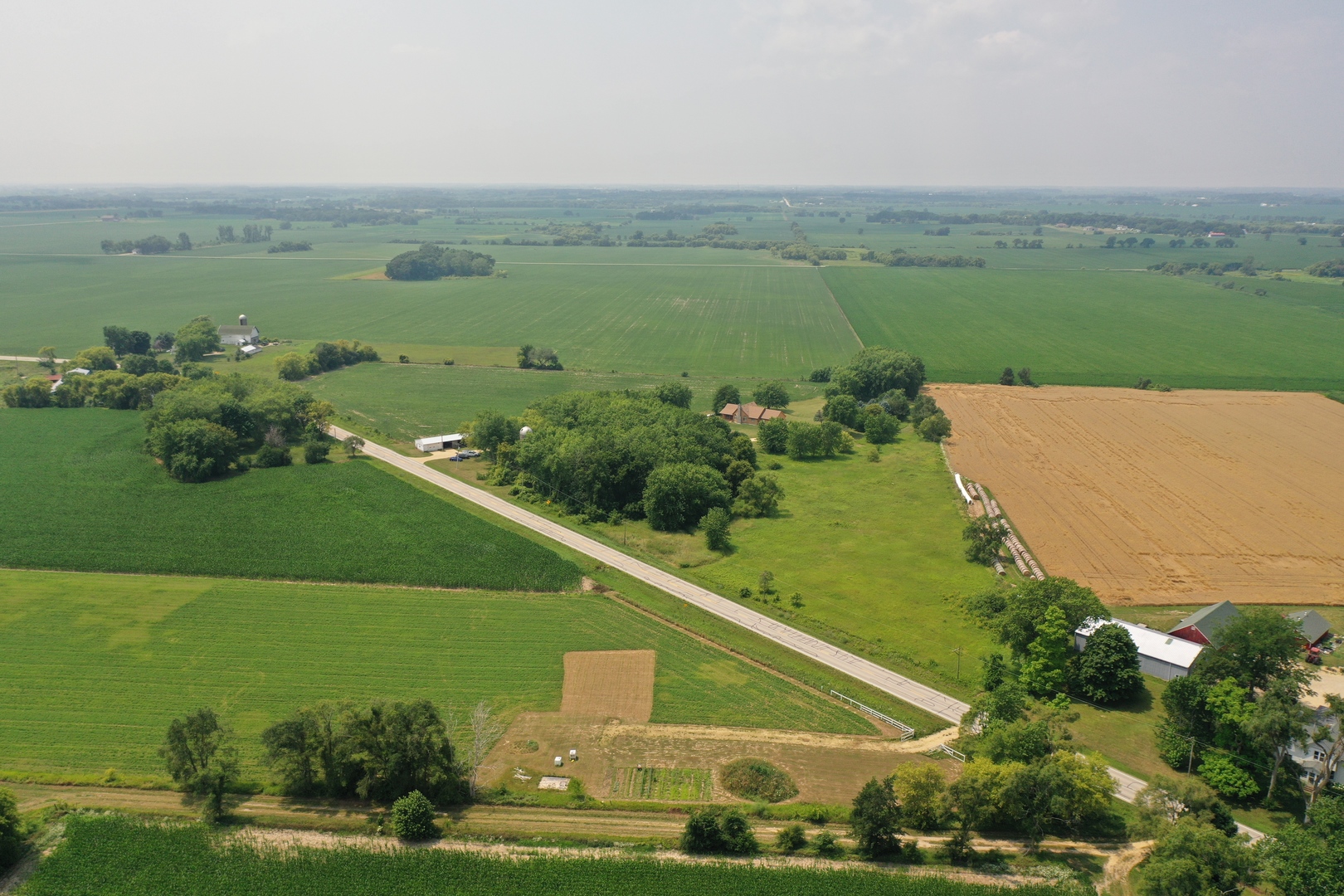 23504 Flat Iron Road Harvard, IL 60033 - Photo 25 of 27 an aerial view of river residential houses with outdoor space and swimming pool