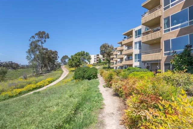 a view of car parked in front of building