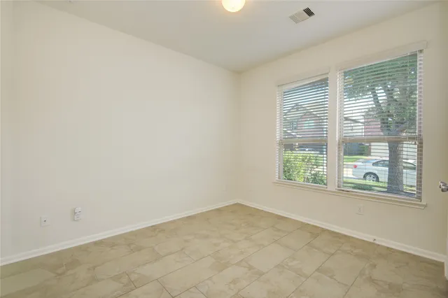 an empty room with a window